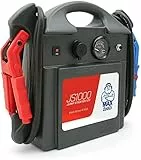 MAXTOOLS JS1000, Professioneller tragbarer Notstarter 1380A 12V 22Ah mit Einschaltstrom 4140A, Autobatterie-Starthilfe-Pack, Booster, Autostarter mit AGM-Bleibbatterie und Zange mit LED Licht