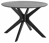 AC Design Furniture Dion runder Esstisch für 4 Personen schwarz, Küchentisch aus Holz, Esstisch für kleine Küche, Esszimmermöbel, Ø: 105 x H: 75 cm, 1 Stk, 17.9