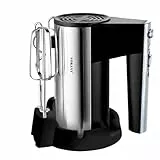 SOKANY 300W Handmixer Handrührgerät - 5 Stufen & Turbo & Auswurf-Funktion I Hand Mixer Handrührer Rührgerät I Handrührgeräte inkl. 2 Rührbesen und 2 Knethaken und 1 Sockel (Schwarz/Silber)