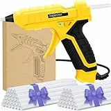 Feuerfest 60W Heißklebepistole mit 50pcs Heißklebesticks Klebepistole (130 * 70mm) für DIY Kunst, Handwerk und schnelle Reparaturen in Haus & Büro, Klebepistolen
