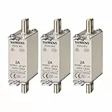 SIEMENS - x3 Stück NH-Sicherungseinsatz, NH000 35 A Stirnkennmelder