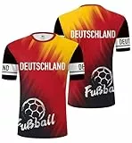 ERECT PEAK Herren FußBalltrikot 2026 Rundhalsausschnitt Schwarz Gold Fan Sport Fitnessstudio Training Freizeit Vintage Schnelltrocknend FußBallshirt Trikot Rot FußBall M