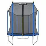 Ultrasport Kinder Gartentrampolin Uni-Jump, Blau, 183 Zentimeter