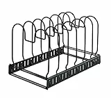 WENKO Deckel- und Pfannenhalter, ausziehbarer Geschirrständer für Deckel und Pfannen Multicolor