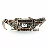 Gürteltasche aus Hanf, verstellbare Taille und mehrere Taschen, Hüfttasche & für alle Zwecke