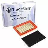 Trade-Shop Filter-Set (Luftfilter + Vorfilter) ersetzt Arnold 3011-M6-0001, Bolens 6046033, Güde 95100-01043 94147-01048 / Rasenmäher Ersatzteil
