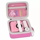 Kinder Kamera Tasche für CalineGam für HiMont für GREENKINDER für Hangrui Kinderkamera Sofortbildkamera Digital Videokameras Tasche für Mädchen Kamera Und Print Papier (Nur Box) (Pink)