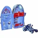 PJ Masks 2-in-1-Hauptquartier Spielset, Hauptquartier und Rakete, Spielzeug für Kinder ab 3 Jahren, enthält Catboy Action-Figur und Katzenflitzer, Multiple