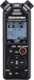 OM SYSTEM LS-P5 Hi-Res Audiorekorder mit TRESMIC II 3-Mikrofonsystem, breite Richtungssteuerung, integriertes Bluetooth für Kopfhörerüberwachung und Smartphone-Steuerung, 16 GB Speicher, 37h Laufzeit