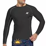MEETWEE Herren Rash Guard Rash Vest Männer Langarm/Kurzarm UV Schutz T-Shirt Tops UPF 50+ Schnelltrocknend für Schwimmen Surfen Wassersport