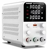 NANKADF Labornetzteil, 30V 10A DC Regelbar Netzgerät mit Drehregler zur Einstellung, Ausgangsschalter und USB-Schnellladeanschluss, Labornetzgerät mit OCP-Kurzschlussalarm