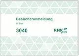 RNKVERLAG 3040 - Anmeldung für Besucher, Block mit 50 Blatt, DIN A6 quer