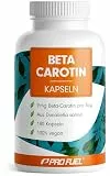 Beta-Carotin Kapseln 180x mit je 9 mg Beta-Carotin (natürlich) aus der Salzwasser-Alge Dunaliella salina - zur täglichen Einnahme - laborgeprüft mit Zertifikat - 100% vegan - Vorrat für 6 Monate