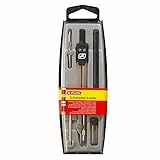Herlitz Zirkelkasten 5-teilig in Hängepackung, Zirkel, Reißfeder, schwarz