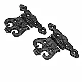 Merriway BH01788 84 x 110 mm Türscharnier, Schwarz antik / Weiß, 2 Stück