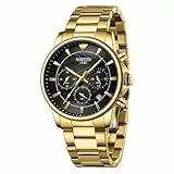 NIBOSI Armbanduhr Herren Uhr Herren Analog Quarz Armbanduhr Chronograph Edelstahl Wasserdicht herrenuhr Business Casual mit Leuchtdatum Mens Watches für Männer