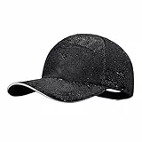PivotWing Wasserdicht Cap Herren Damen, Upf50+ Reflektierend Regen Basecap, Allwetter Performance Baseball Cap, Verstellbare Unstrukturierte Kappe Herren Golf Tennis Running hat, Schwarz One Size