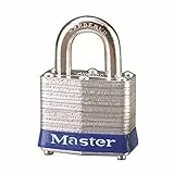 Master Lock 3BLU Nr. 3 Sicherheit Lockout Vorhängeschloss, Stahl Körper, blau Bumper