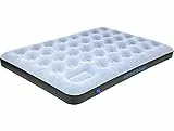 High Peak Unisex Double Comfort Plus Luftbett, mit integrierte Fußpumpe und Anti-Rutsch Funktion, atmungsaktiv, für Indoor und Outdoor, grau/blau/schwarz, XL