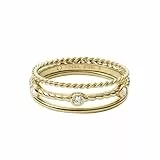 Fossil Ring Für Frauen Vintage Iconic, Höhe: 7,4mm Gold-Edelstahl-Ring, JF03801710