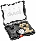 kwb Multitool-Zubehör im 22-teiligen Set, Sägeblatt Ø 87 mm, Finger-Form, HM-bestreute Fugen-Raspel halbrund, Schaber hart, 52 mm breit inkl. Fliesenkreuze