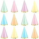 Classicseali 12 Stück Partyhüte,Party Hüte,Partyhut Erwachsene,Partyhüte für Kuscheltiere,Partyhütchen mit Elastischen Partyhut Kinder für Babypartys,Braut,Hochzeitsparty,Dekorationen
