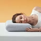 Sonive Kopfkissen Memory Foam 70x36x8cm, Kissen mit Baumwolle Kissenbezug, Nackenkissen gegen Nackenschmerzen, Waschbares und Abnehmbares Schlafkissen, Grau