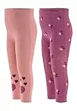 Sterntaler Mädchen Leggings Doppelpack Herzen, Mattrosa, 80 EU
