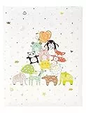 goldbuch 11 472 Babytagebuch Animal Pyramid, Babybuch 21 x 28 x 1 cm, Baby Album 44 illustrierte Seiten, Tagebuch Kunstdruck mit Goldprägung, Babyalbum für Mädchen und Jungen, Fotobuch Weiß