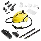 Dampfreiniger 2000W, Mehrzweck Dampfreiniger für Zuhaus, 2L Wasserkapazität, Dampfdruck: 5 Bar, Dampfreiniger Handgerät mit Bodenreinigungsset, Düsen für Teppiche, Boden, Fliese, Fenster