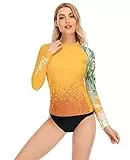 HUGE SPORTS Rash Guard für Damen Rashguard Langarm Bademode Shirts Schnell Trocknender Swimsuit (King Kong, S)