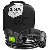 Green Cell® GC Typ 1 Ladekabel für EV Elektroautos PHEV | 3.6kW | 5m | 16A | Typ 1 auf Typ 2 | 1-Phasig | Kompatibel mit C-Zero, Focus Electric, Soul EV, Outlander PHEV, Prius, e-NV200, Leaf bis 2018