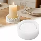 Gießformen Silikon Schale Häuserrand, für DIY-Projekte, 9 cm Durchmesser, 4 cm Höhe, Wiederverwendbare Formen für Kerzen, Gips, Epoxidharz & Beton, Perfekt für Handwerk, Dekorationen und Basteln