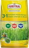 Substral 3in1 Komplettrasendünger, 14 kg für 400m² Rasenfläche, mit Unkrautvernichter und Moosvernichter