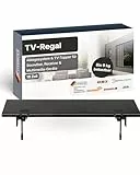 SCHWAIGER TV-Regal 18 Zoll I TV-Ablagesystem & TV-Topper für Soundbar, Receiver & Multimedia-Geräte I werkzeuglose Halterung über dem Fernseher I Multimedia-Ablage I bis 9 kg belastbar