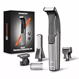 MAXGROOM 3-in-1 Herren-Trimmer für den Körper, Intimhaartrimmer, für Herren, Akkulaufzeit von 100 Minuten, elektrischer Körperrasierer, Typ C, Intimrasierer, IPX6, wasserdicht, mit Kamm (schwarz)