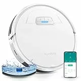 HONITURE Staubsauger Roboter, G20 Saugroboter mit Wischfunktion,4000Pa,Kehren Saugen Wischen 3 in 1 Roboterstaubsauger,Ideal für Tierhaare, Teppiche, Hartböden,Sprach, Fernbedienungssteuerung, Weiß, L
