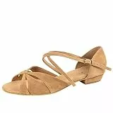 Rummos Damen Tanzschuhe Lola - Nubuck LigBrown - Medium (Normal) - 2 cm Block - EUR 42