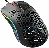 Glorious Gaming Model O- (Minus) Compact Wired Gaming Mouse – Im superleichten Wabendesign mit 58 g, RGB-Beleuchtung, Pixart 3360 Sensor, Omron-Schalter, beidhändig – Mattschwarz