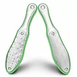 BEZOX Laser-Hornhautraspel Upgrade Fußfeile - Voller Edelstahl, Fußraspel mit Ergonomischem Griff für Pediküre und Fußpflege, Doppelseitig, Rostfrei Portables Fußpflege-set