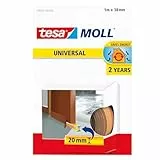tesa tesamoll UNIVERSAL Türboden-Schaumstoffdichtung - zur Kälte- und Wärme-Isolierung - Zimmertürdichtung zum Schutz vor Zugluft, Staub und Feuchtigkeit - 1 m x 38 mm, braun