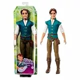 Mattel DISNEY Princess Flynn Rider - Puppe im charakteristischen Look, weiches Hemd, Gürteltasche, modellierte Hose und Stiefel, für Kinder ab 3 Jahren, HLV98