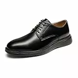 Bruno Marc Herren Anzugschuhe mit Popcornsohlen Schnürhalbschuhe mit weicher Rückfederung Businessschuhe bequem,Size 44,Schwarz,SBOX2402M