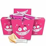 Glückskekse Flachwitze 3er-Packung fortunes cookies in pink | Glückskekse lustige Flachwitze für Kinder und Erwachsene zur Party, Geburtstag, Geschenk | Kekse frisch gebacken vegan & made in Germany