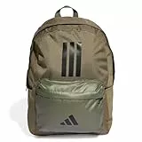 adidas Unisex Classic Three Stripes Backpack Back to School, Olive strata/Black, One Size