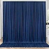 Faltenfreie, marineblaue Hintergrundvorhänge, Paneele, 1,5 x 3 m, seidiges Polyester, Foto-Hintergrund, Vorhänge für Geburtstag, Hochzeit, Party, Abschlussfeier, Fotografie, Hintergrund, 3 x 3 m