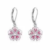 VONALA Blumen-Ohrringe aus 925 Sterling Silber Elegante Kirschblüten Ohrhänger für Damen mit französischem Verschluss
