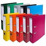 Exacompta 53074E 10er Pack Premium PVC-Ordner Prem´Touch. 7 cm breit DIN A4 Ringordner Aktenordner Briefordner Büroordner Plastikordner Schlitzordner farbig sortiert