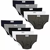 LOREZA ® 10 Jungen Slips aus 100% Baumwolle Unterhosen (152-158 (12-13 Jahre), Modell 1)