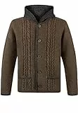 Stockerpoint Herren Jacke Milan Strickjacke, Tobacco, 48
